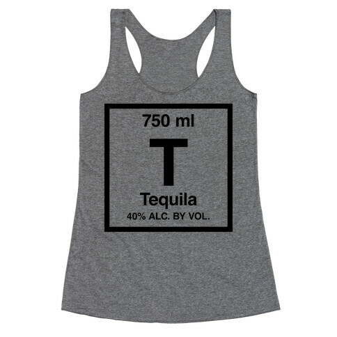 Tequila Element (Periodic Alcohol) Racerback Tank Top