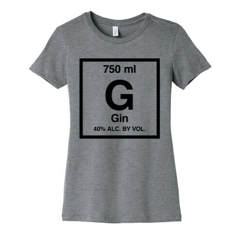 Gin Element (Periodic Alcohol) Womens T-Shirt