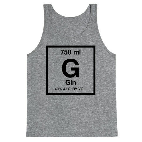 Gin Element (Periodic Alcohol) Tank Top