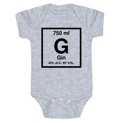 Gin Element (Periodic Alcohol) Baby One-Piece
