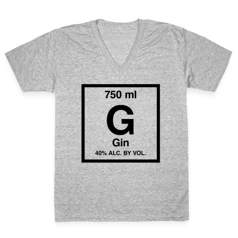 Gin Element (Periodic Alcohol) V-Neck Tee Shirt