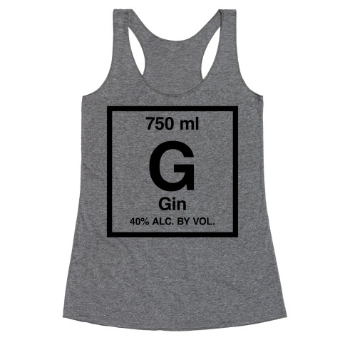 Gin Element (Periodic Alcohol) Racerback Tank Top