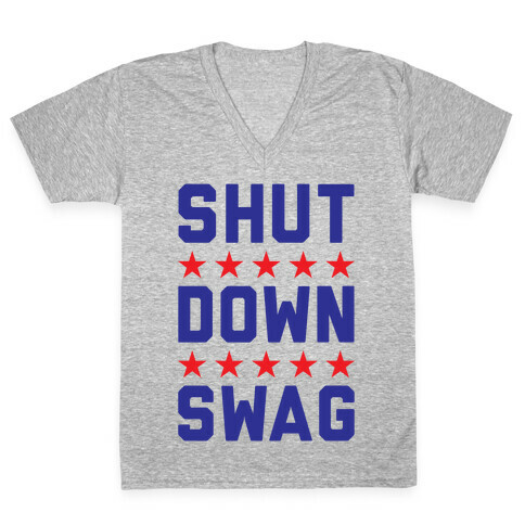 Shutdown Swag V-Neck Tee Shirt