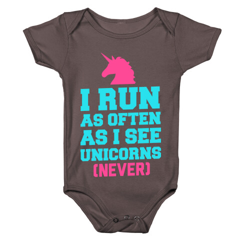 I Workout as Often as I See Unicorns Baby One-Piece