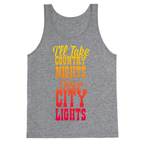 Country Nights Over City Lights Tank Top