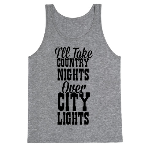 Country Nights Over City Lights Tank Top