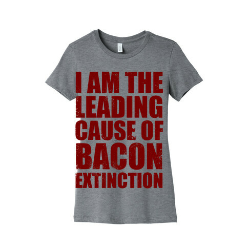 Leading Cause Of Bacon Extinction Womens T-Shirt