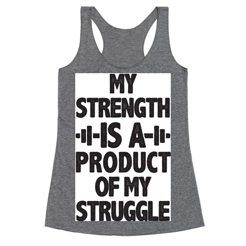 My Strength is a Product of My Struggle Racerback Tank Top