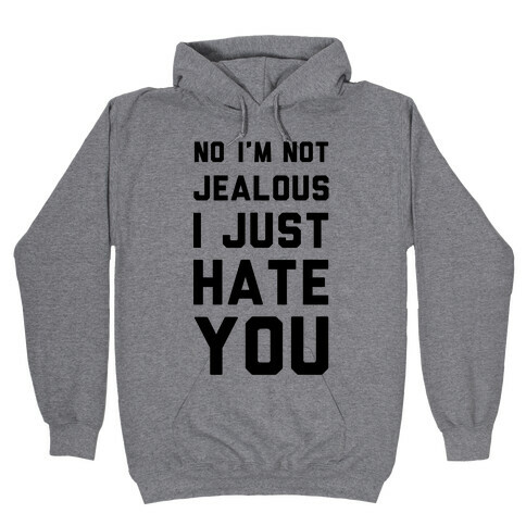 No I'm Not Jealous I Just Hate You Hooded Sweatshirt