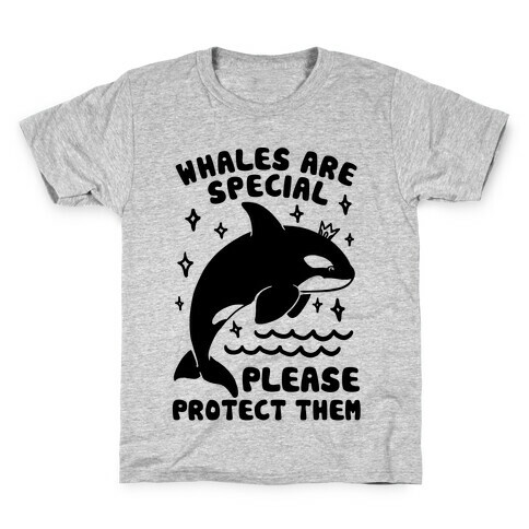 Whales Are Special Please Protect Them Kids T-Shirt