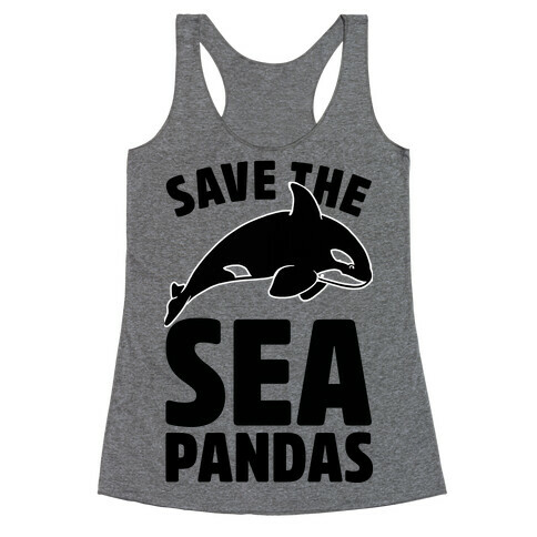 Save The Sea Pandas (cmyk) Racerback Tank Top