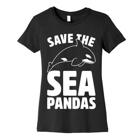 Save The Sea Pandas Womens T-Shirt