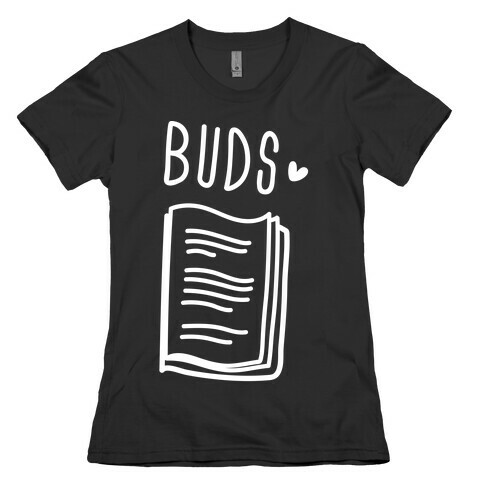 Book Buds 2 (White) Womens T-Shirt