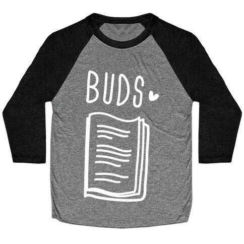 Book Buds 2 (White) Baseball Tee