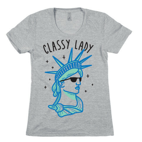 Classy Lady Liberty Womens T-Shirt