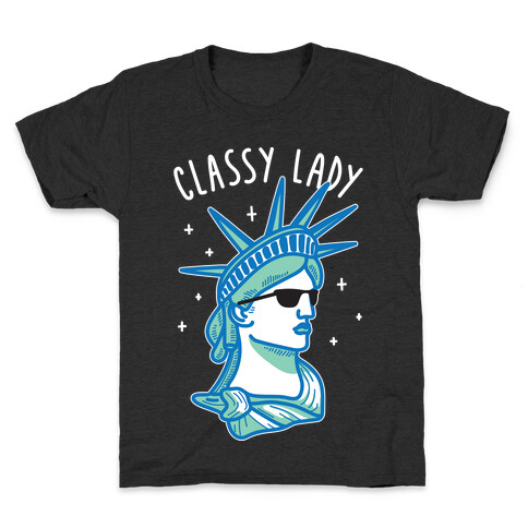 Classy Lady Liberty (White) Kids T-Shirt