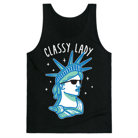 Classy Lady Liberty (White) Tank Top