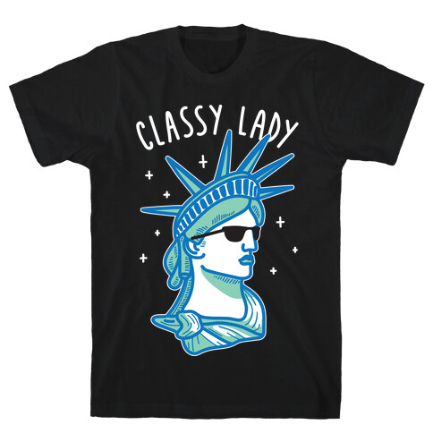 Classy Lady Liberty (White) T-Shirt