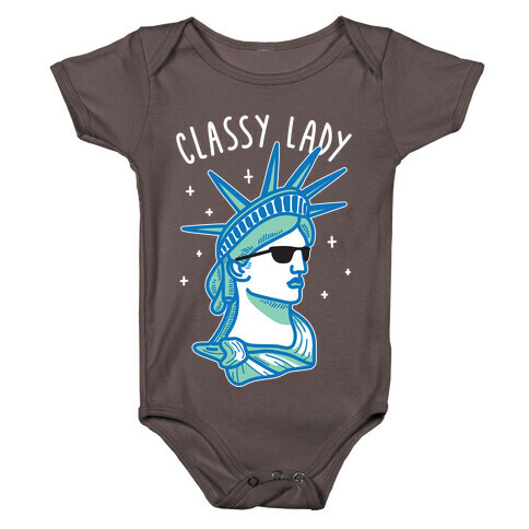 Classy Lady Liberty (White) Baby One-Piece