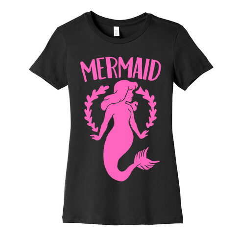 Mermaid Sisters (Pink) Womens T-Shirt