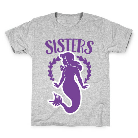 Mermaid Sisters (Purple) Kids T-Shirt