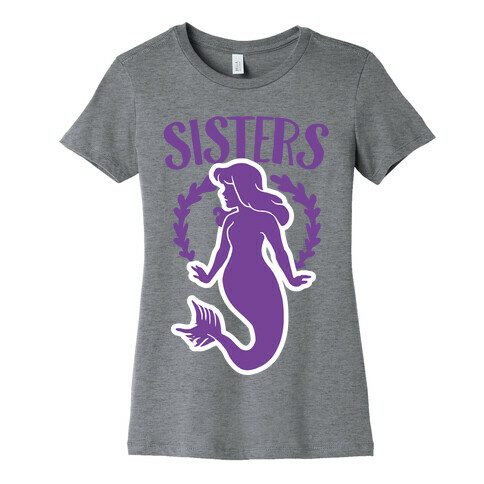 Mermaid Sisters (Purple) Womens T-Shirt