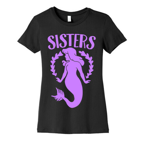 Mermaid Sisters (Purple) Womens T-Shirt