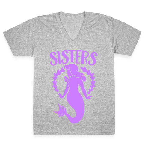 Mermaid Sisters (Purple) V-Neck Tee Shirt