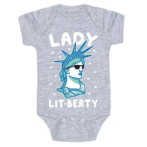 Lady Lit-berty (White) Baby One-Piece