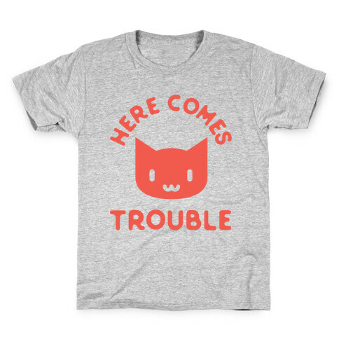 Here Comes Trouble Cat Kids T-Shirt