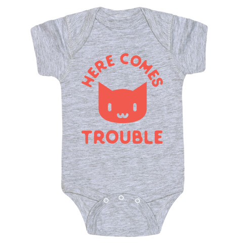 Here Comes Trouble Cat Baby One-Piece