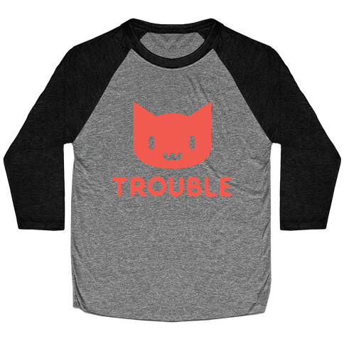 Trouble Cat Baseball Tee