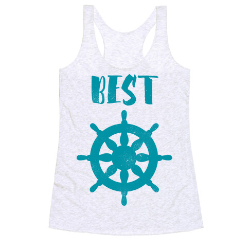 Best Mates Wheel (cmyk) Racerback Tank Top