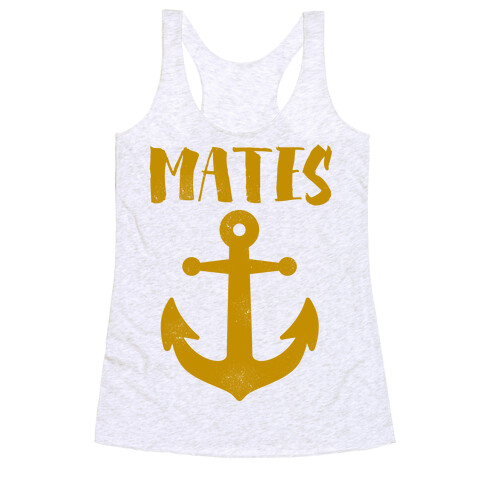 Best Mates Anchor (cmyk) Racerback Tank Top