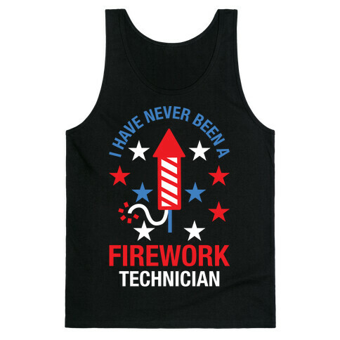 Firework Technician Red White and Blue Tank Top