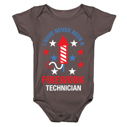 Firework Technician Red White and Blue Baby One-Piece