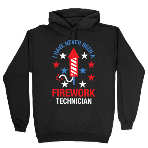 Firework Technician Red White and Blue Hooded Sweatshirt