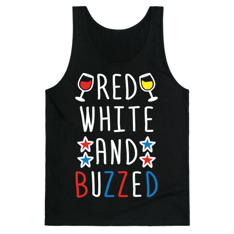 Red, White And Buzzed Tank Top