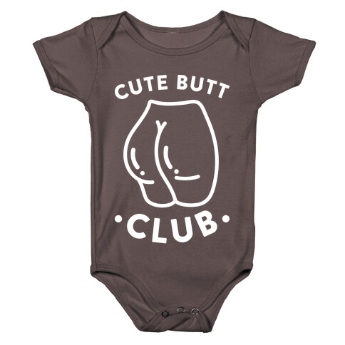Cute Butt Club (White) Baby One-Piece