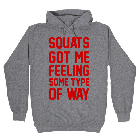 Squats Got Me Feeling Some Type Of Way Hooded Sweatshirt