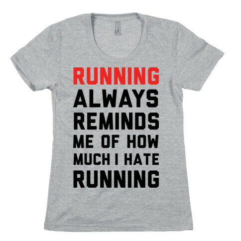 Running Always Reminds Me Of How Much I Hate Running Womens T-Shirt