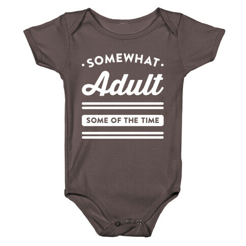 Somewhat Adult (White) Baby One-Piece