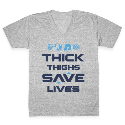 Thick Thighs Saves Lives Mei V-Neck Tee Shirt