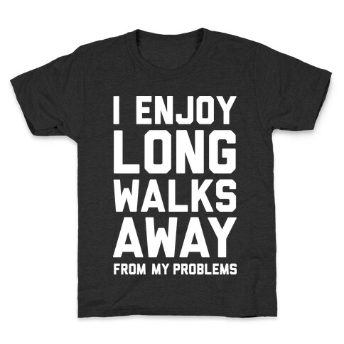 I Enjoy Long Walks Away From My Problems Kids T-Shirt