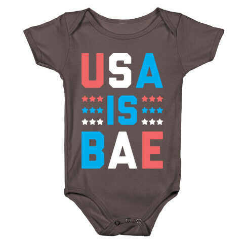 USA is BAE (White) Baby One-Piece
