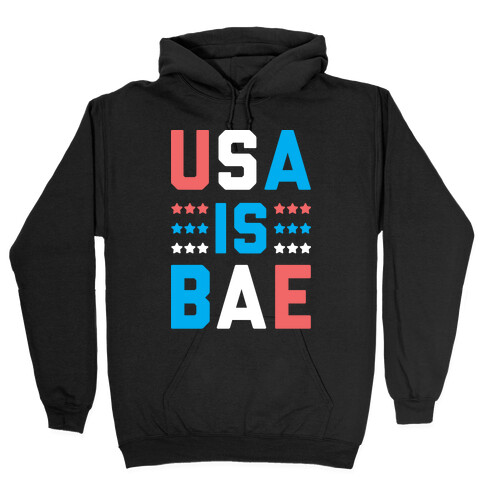 USA is BAE (White) Hooded Sweatshirt