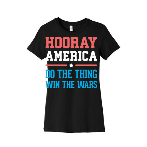 Hooray America (White) Womens T-Shirt