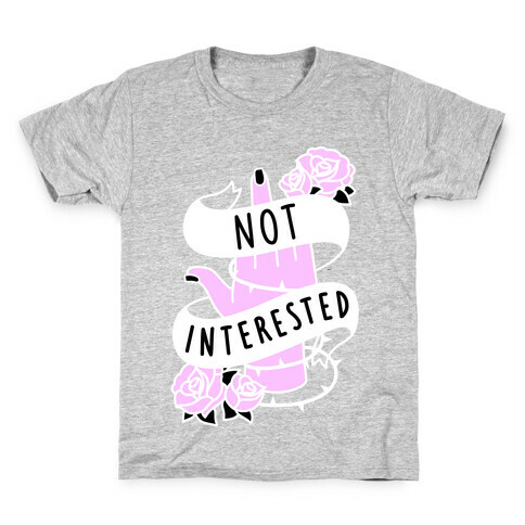 Not Interested (White) Kids T-Shirt
