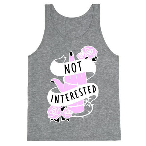 Not Interested (White) Tank Top