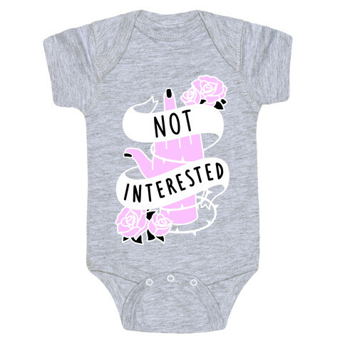 Not Interested (White) Baby One-Piece